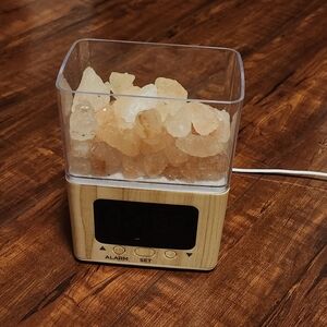 Himalayan Salt Lamp with Digital Clock